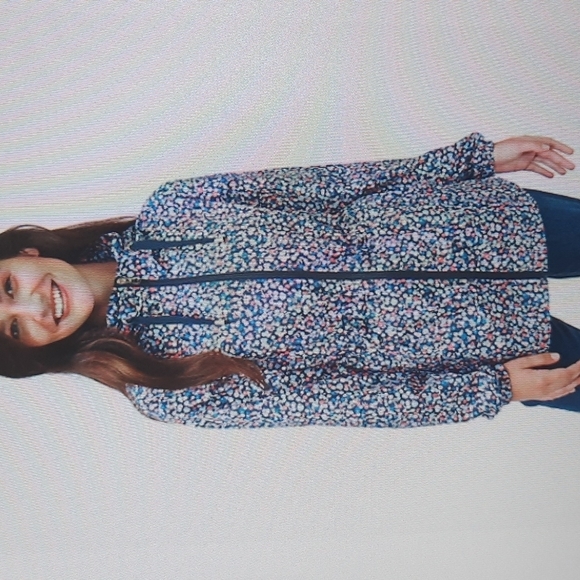 Kate Spade Printed Packable Jacket floral extra small new with tags - Picture 1 of 16